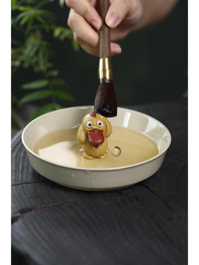 Yixing Zisha Little Yellow Duck Psyduck Tea Pet Sculpture - Cute Creative Ornament