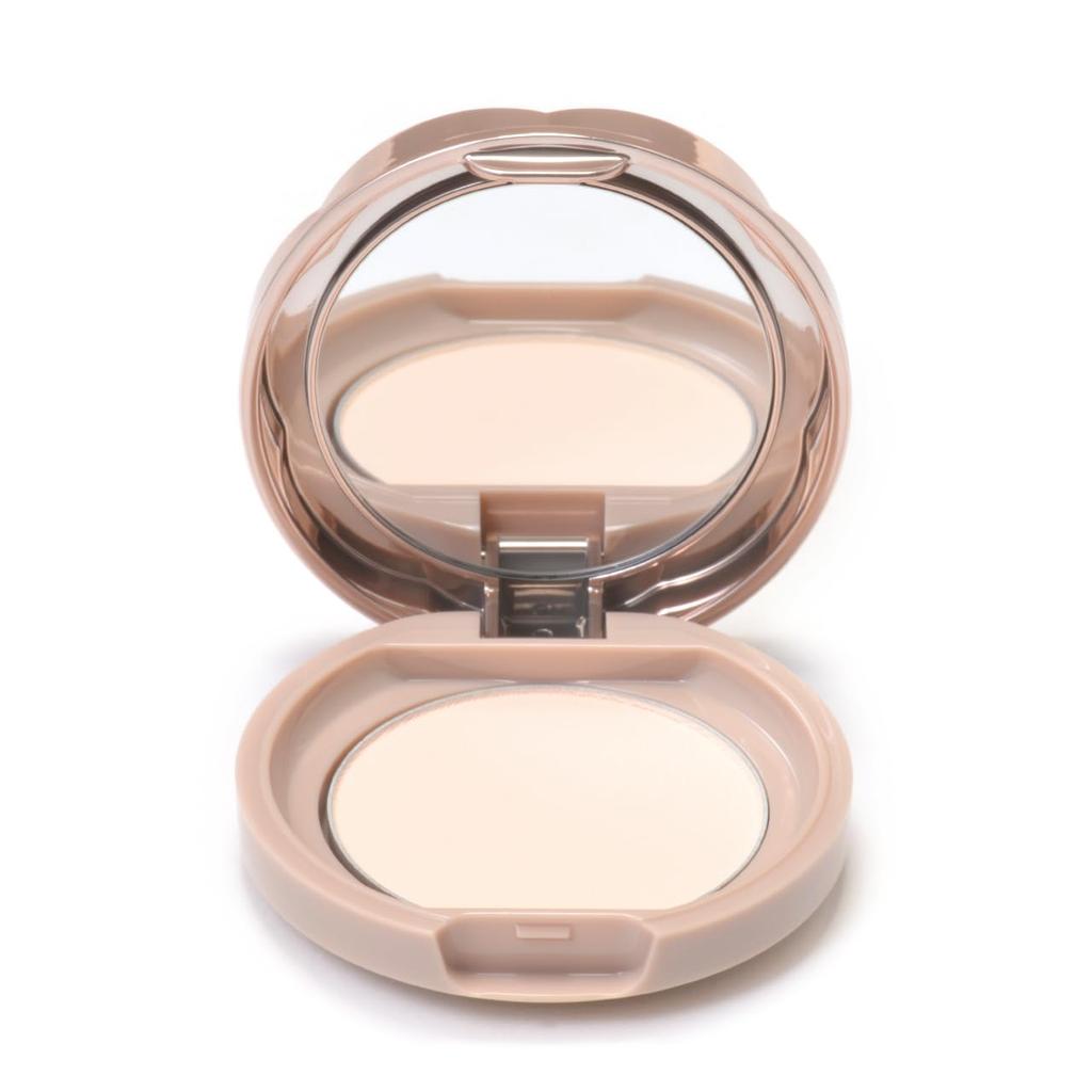 CANMAKE Marshmallow Finish Powder Mini MI Matte Ivory Ochre 5g - Compact Pressed Powder for Marshmallow Skin with Mirror & Puff