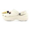 Crocs Classic Platform Clog EVA Ice Cream Cloud Beach Versatile Casual and Comfortable Hole Shoes Women's Bone White
