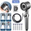 Shower Showerhead High Pressure Shower Head One Button Water Stop Water Water Saving Adjustable 4 Mode Water Massage Shower Head