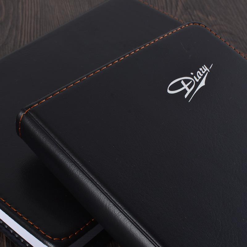 Thick Leather A5 Notebook: Simple Office & Student Diary