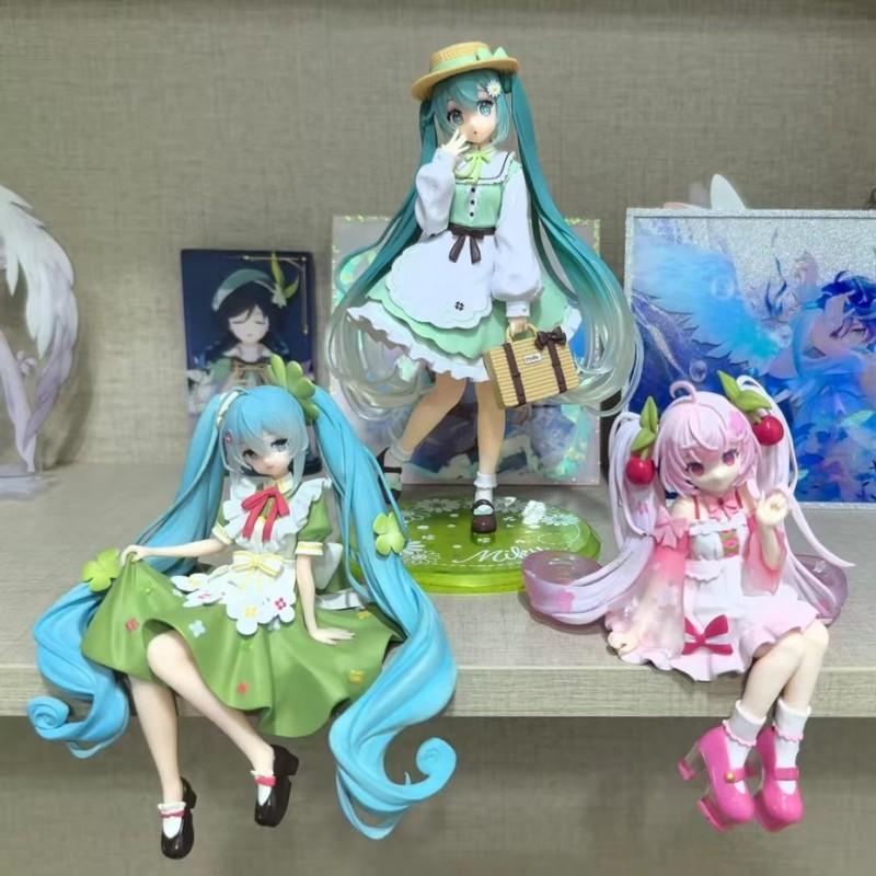 15-20cm Anime Figure Hatsune Miku coutnry Lucky Grass Fairy Action Figure PVC Collection Model Ornament Toys brithday Gifts