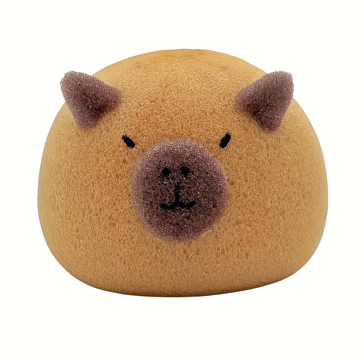 1/2 Bathroom Bath Balls Face Wash Capybara Sponge Soft Bath Sponge Ball Foaming Scrubber Kids Gentle Exfoliating Cleaning Tool