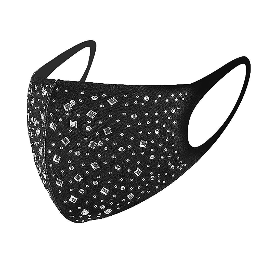 1PC  Diamonds Breathable Mouth Party Mask Washable And Reusable
