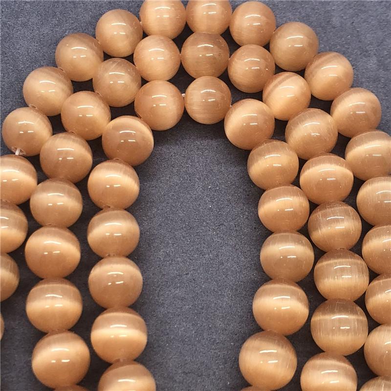 Orange Cat Eye Beads Loose Spacer Charm Beads Jewelry Accessories