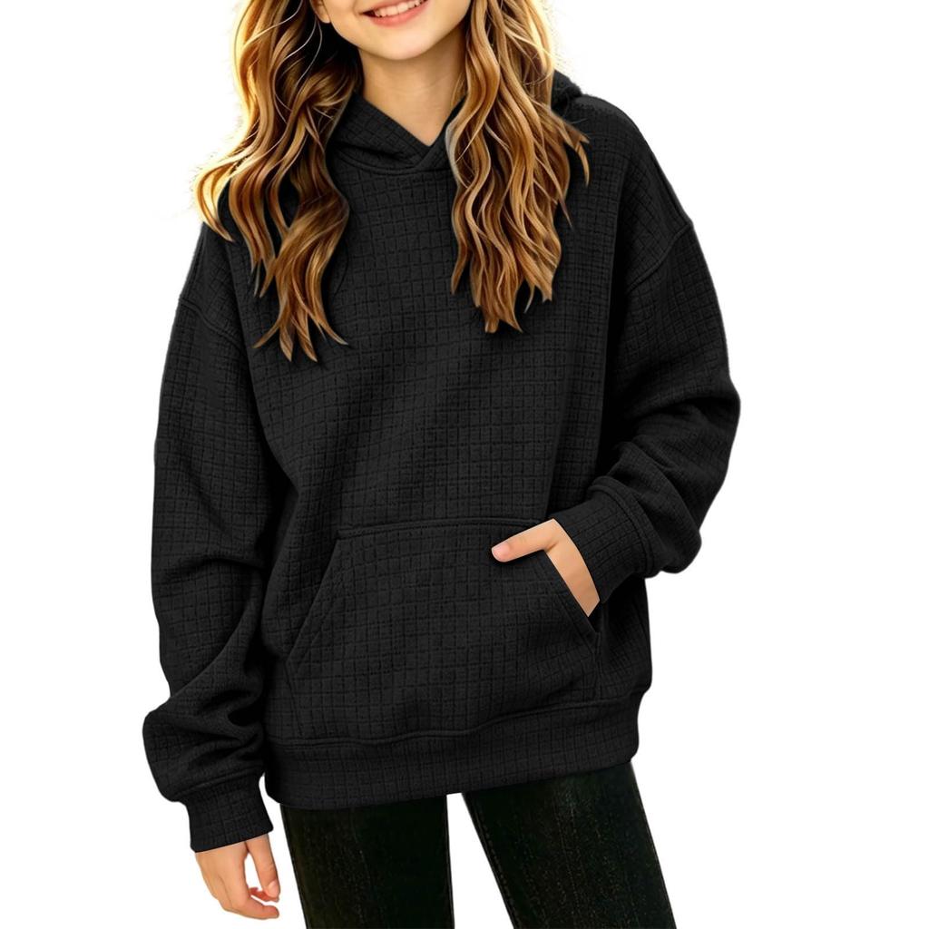 Girls Oversized Hoodies Drop Shoulder Pullover Sweatshirt with Pocket