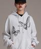 X-Ray Graphic Butterfly Over Hoodie [White Melange]