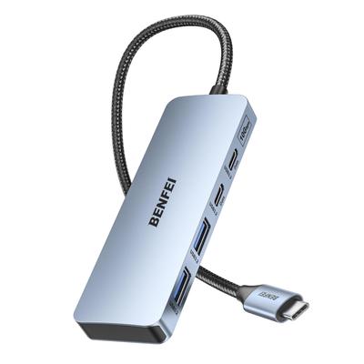 BENFEI Hub with 4 Ports 2 for 10Gbps Data Compatible with MacBook and Samsung Output Not Compact and Multifunctional USB Adapter USB-C (2 USB-C, USB-A