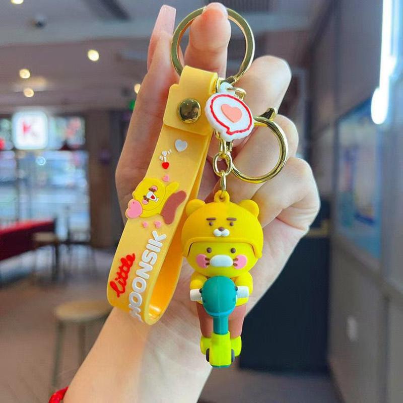 

Choonsik Keychains Kuka Silicone Figurines Car Key Chains Bags Pendants Kawaii Keyring