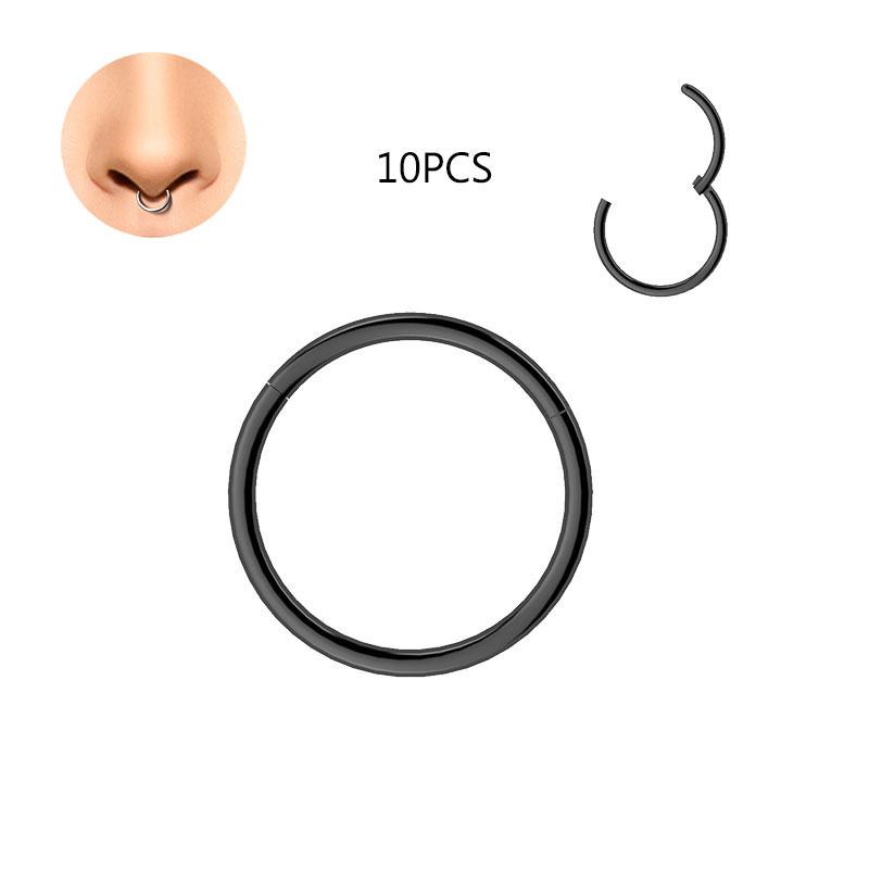 1/10 Stück Nasenring Piercing G23 Titan Clicker Ohrknorpel Ohrring Helix Septum Ringe Körperschmuck Ohrringe Damen