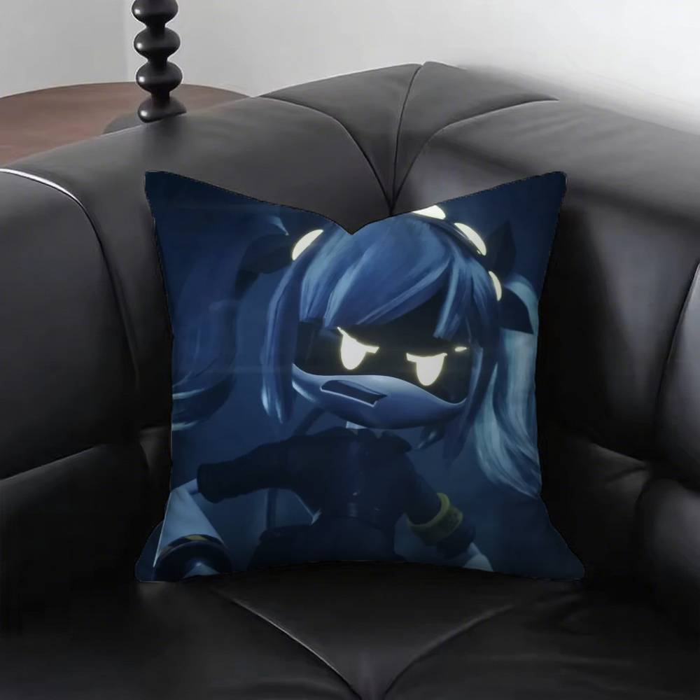 

Horror Anime Murder Drones Pillow Case Fashion Square Pillowcase Bedroom Sofa Room Ins Decoration Leisure 40x40cm16x16in