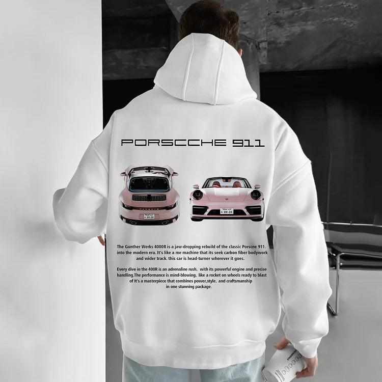 2025 Frühling Herren Herzklopfen Auto-Print Hoodie - Beliebtes Kapuzensweatshirt