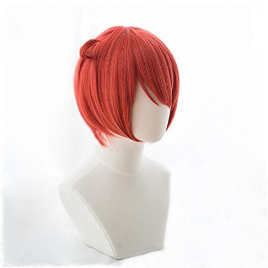 Cosplay Cool Short Costume Wig 2 Bonus Items Heat-resistant Wig, "Second Castle" Red, Hair, +