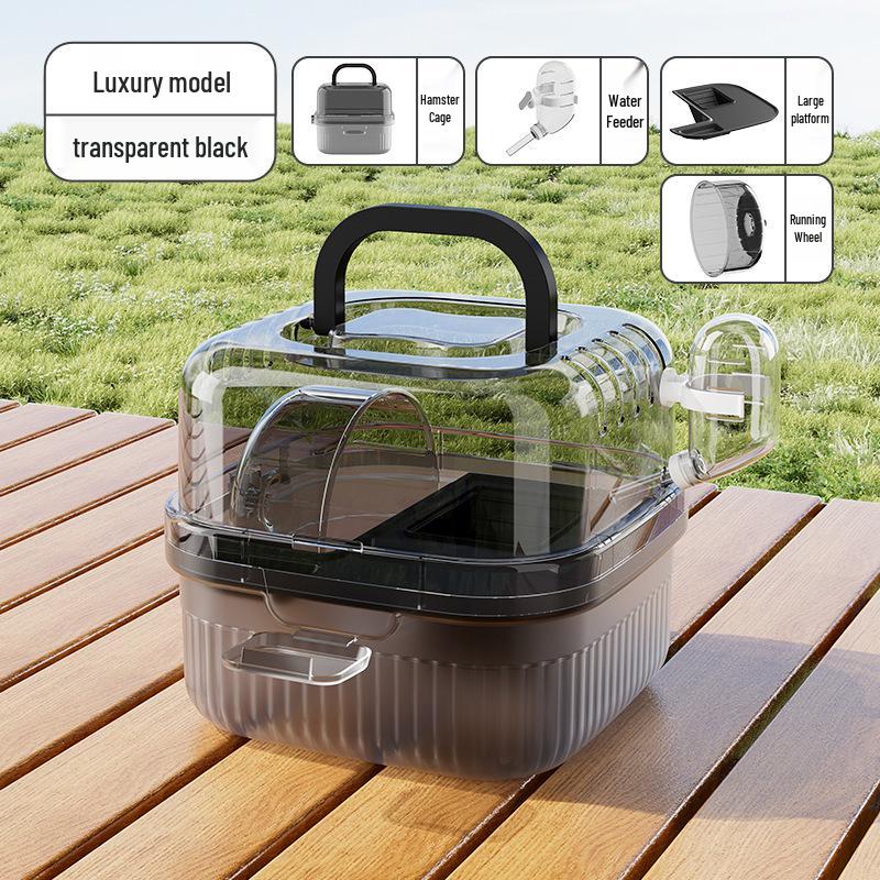Luxury Acrylic Spacious Hamster Villa Cage – Easy To Clean Transparent House