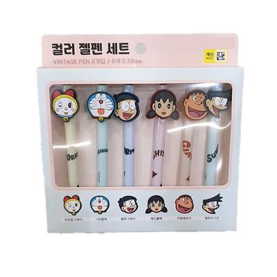 Doraemon Color Gel Pen Set 0.38mm 6pcs