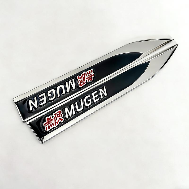 2Pcs Metal Stickers Car Body Decoration Stickers For Honda Civic FIT Accord Prelude CRV 5th Mugen CRZ CRX Jazz HRV Pilot Odyssey PH2 rlgc6