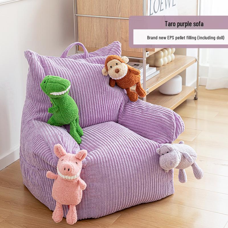 Corduroy Beanbag Sofa Chair for Kids - Fabric Tatami Balcony Seat
