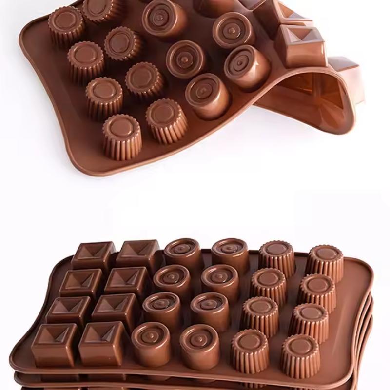 Silicone Chocolate Mold Set Non Stick Geometric Shape Candy Molds for Baking DIY Craft Ice Cake Decorations and Soap Making