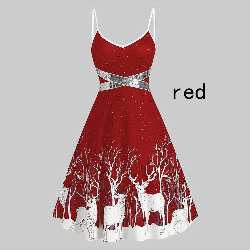 

off-Shoulder Christmas Red Slip Dress with Bow