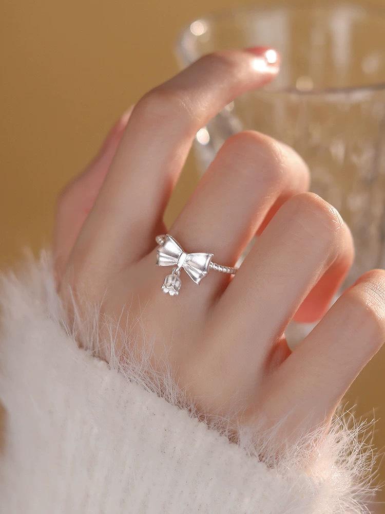 Lily of the Valley Adjustable Flower Ring for Women - Sweet Mori Style