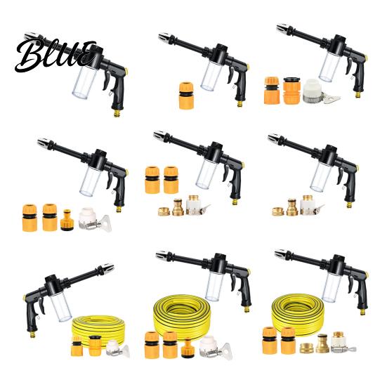 Car Wash Hose Nozzle Garden with Foam Cannon 3 Spray Modes High-Pressure Yard Cleaning Nozzle Heavy Duty Booster for Washing Outdoor