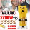 2200W Wood Laminate Router Electric Trimmer Wood Tool 30000rpm Trimming Carving Milling Machine Set for Woodworking