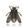 Honeybee Enamel Brooch Pin With Rhinestones For Women Vintage Fashion Accessory