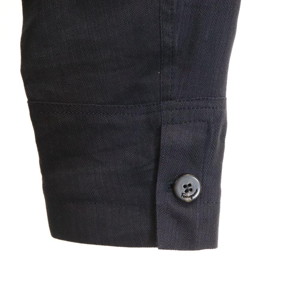 Salvatore Ferragamo 90s Italian linen old Herringbone Pattern tailored jacket Men's Used