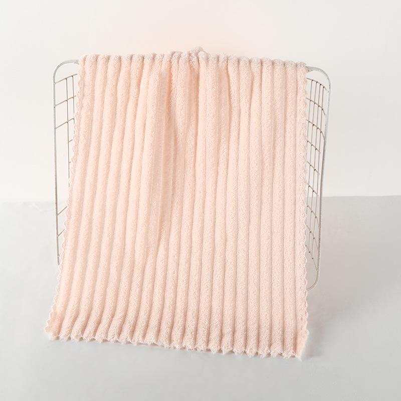 Candy Stripe Coral Fleece Quick-Dry Towel: Absorbent, Lint-Free Face and Hair Towel 35x75 cm