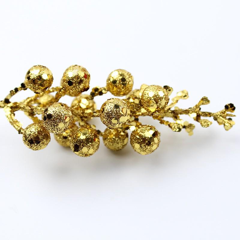 Cross-Border Christmas Gold Berry and Fruit Tree Ornaments