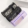 Portable Large Capacity Mesh Pencil Case Multifunctional Love Pencil Pouch Transparent