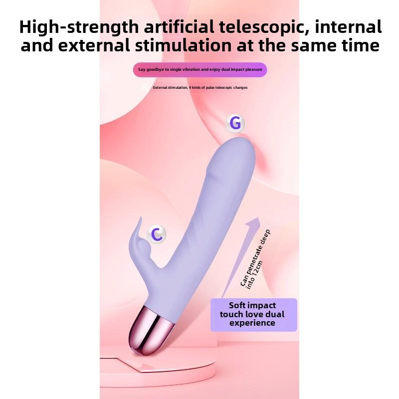 Vibrator Pulse Retractable Pumping Vibration Female Masturbator AV Stick Adult Erotic Sex Products