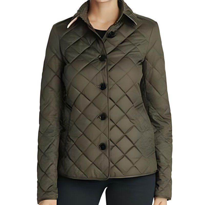 Burberry Jackets Women's Green Lapel Moderate Other 80658731