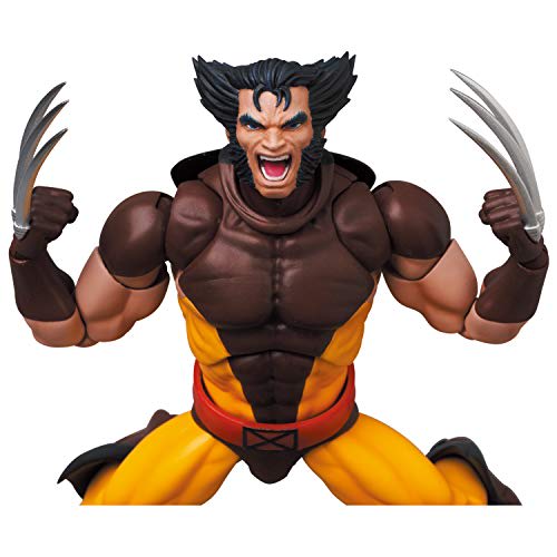 Medicom Toy MAFEX No. 138 WOLVERINE (BROWN COMIC Ver.) Pre-painted Action Figure, Approximately 145mm Tall