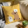 Cushion Cover Washed Linen Soft Breathable Decorative Case for Sofa Home Pillow cover DDinotaeng