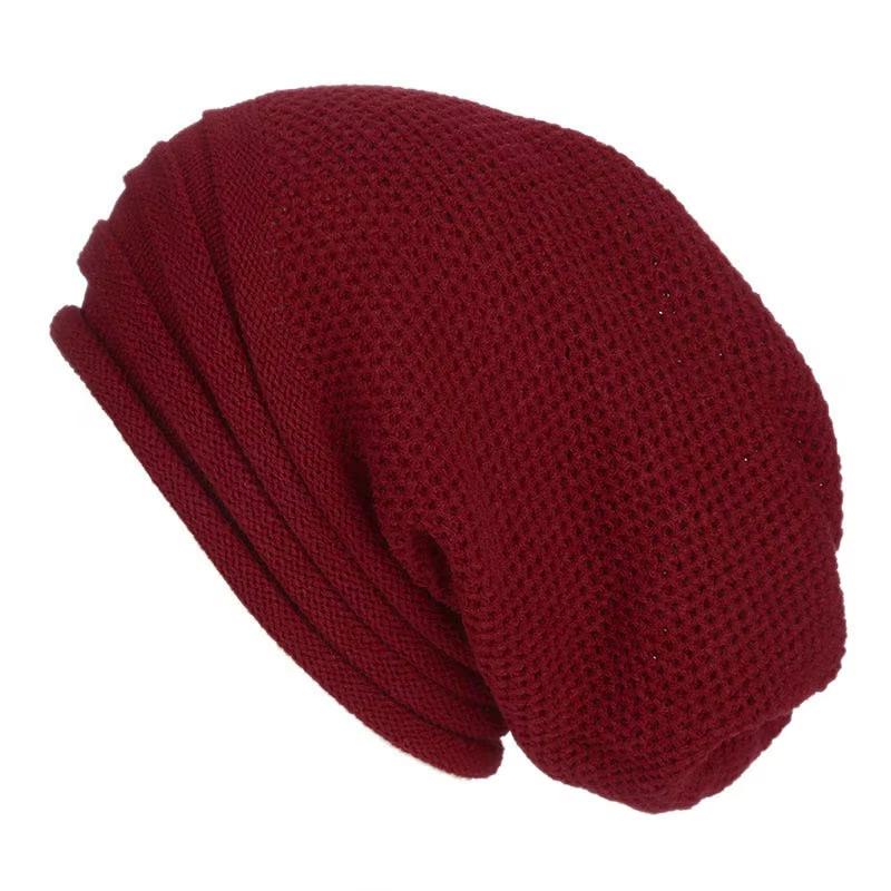 Vinter baggy slouchy lue ullstrikket varm lue for menn kvinner lue oversized vinterlue for ski cappello uomo