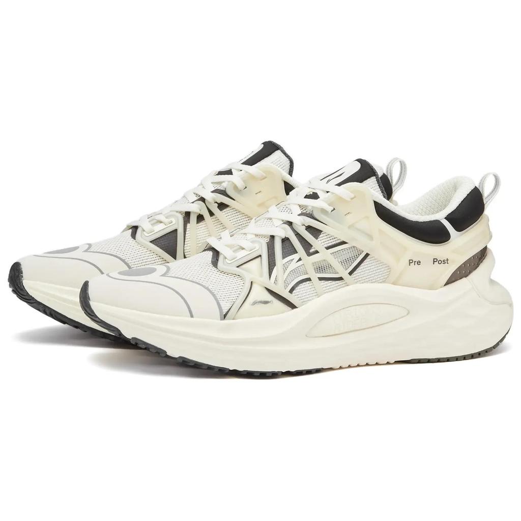 New LiNing Cushioning Wear Resistant Low Top Casual Running Shoes Men's White ARZS011-1