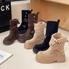 Two-way Khaki Thick-Soled Mid-Calf Vintage Martin Boots 2025 - Height-Increasing, Fashionable, Slimming Short Boots.