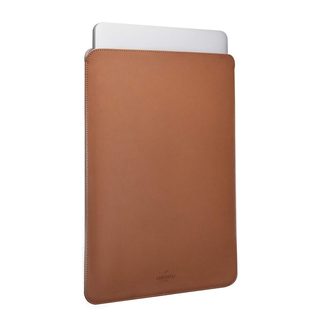 Comfyable Slim Laptop Sleeve for 15" MacBook Air (M4 2025, A3241, M3 2024, A3114 & M2 2023, A2941), Faux Leather Protective Case, Brown