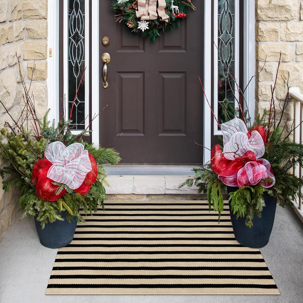 Minimalist Checkered Doormat Stain-Resistant & Non-Slip Entrance Hallway Mat Bathroom Rug Home Decorecor