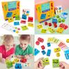 Changing Colorful Face Cube Blocks Kids Wooden Toy Logical Think Train Educate