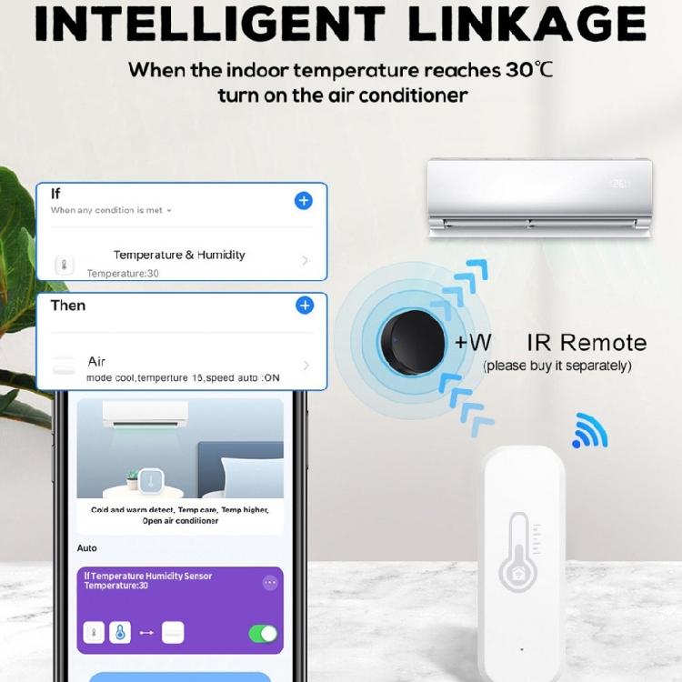 High Accuracy Thermograph Hygrometer Wireless Bluetooth-compatible-Suitable Connection Mobile Application Data History Monitoring