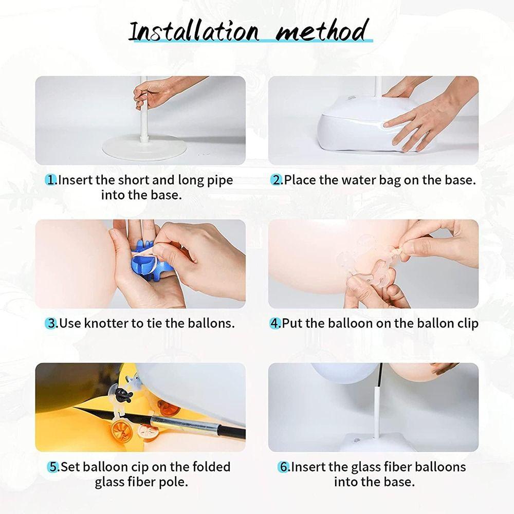 Adjustable Balloon Stand Holder 15 Fiber Rods Balloon Arch Support  Party Decorations