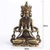 Retro Bronze Meditar Zen Budismo Casa Buda ornamento Sala de estar Decoração Artesanal Estátua de Cobre Casa de Chá Ornamento