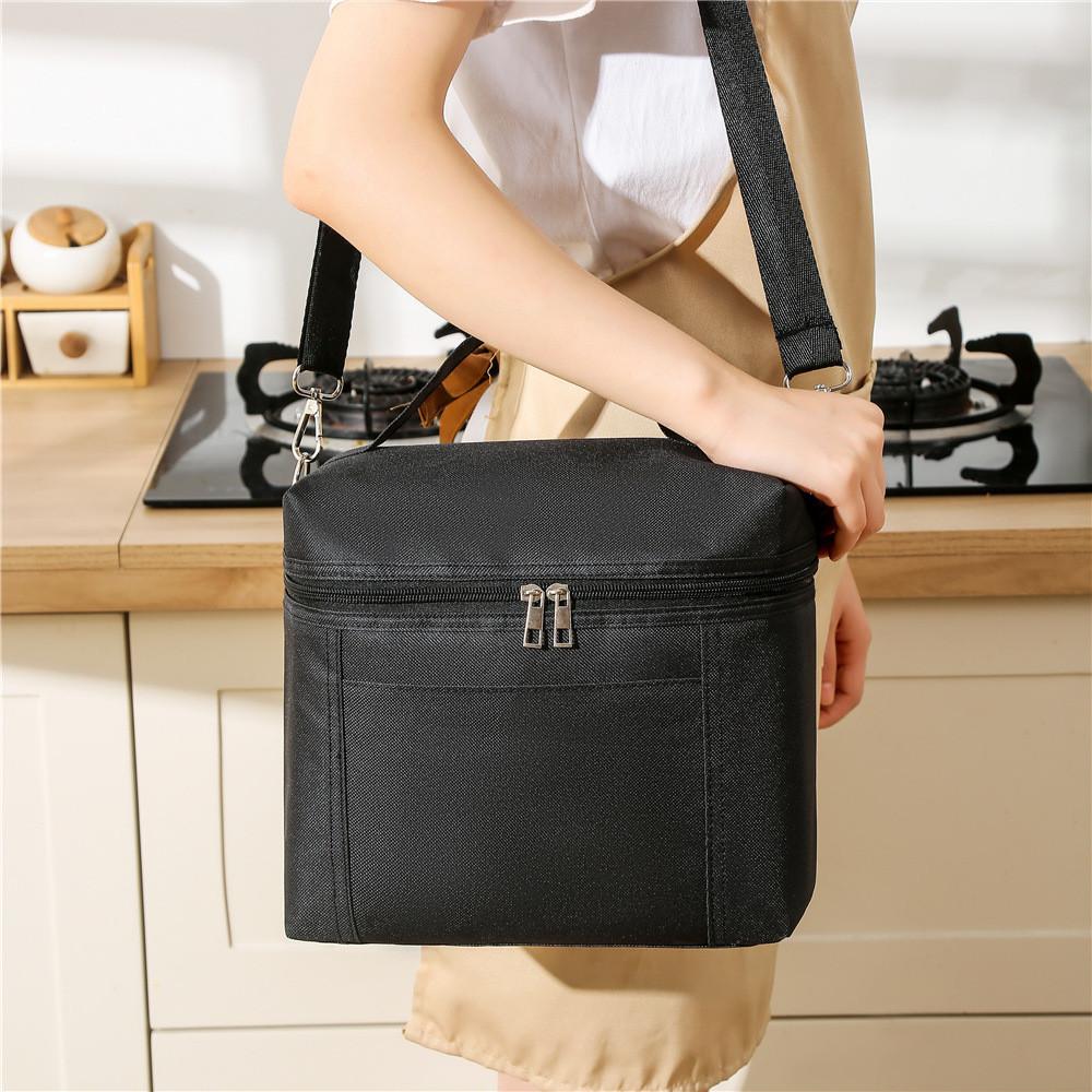 Insulated Lunch Bag For Commuters Large Capacity Oxford Fabric Portable Camping Cooler
