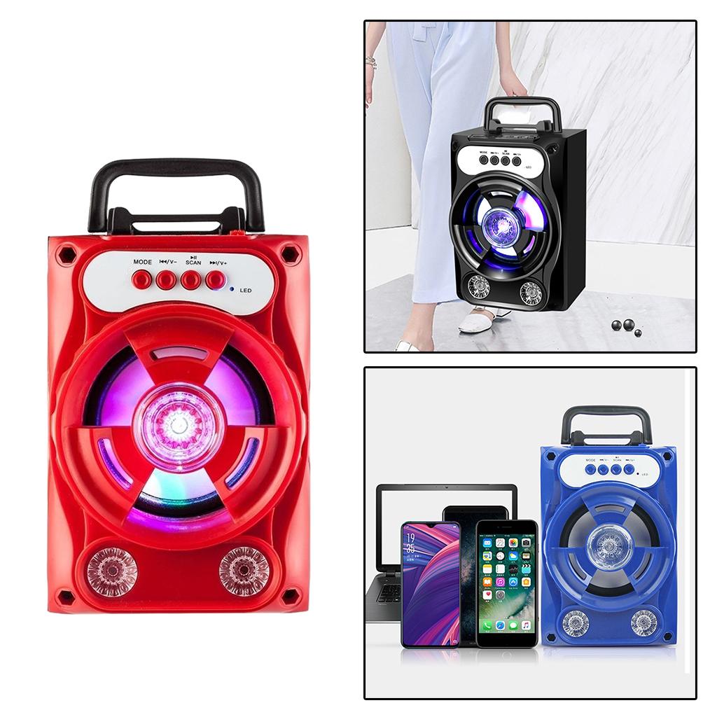 Wireless Bluetooth Speaker TF Card U Disk Subwoofer Lightweight Portable Blue