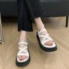 Fashion Princess Sandals 2025 Summer New Ladies Beach Platform Sandals Open Toe Flat Shallow Mouth Comfortable Soft Fashion Sandals