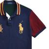 Polo Ralph Lauren Color Block Big Pony Logo Brodert Bomull Kort Ermet Poloskjorte Herre topper Marineblå 710814767-001