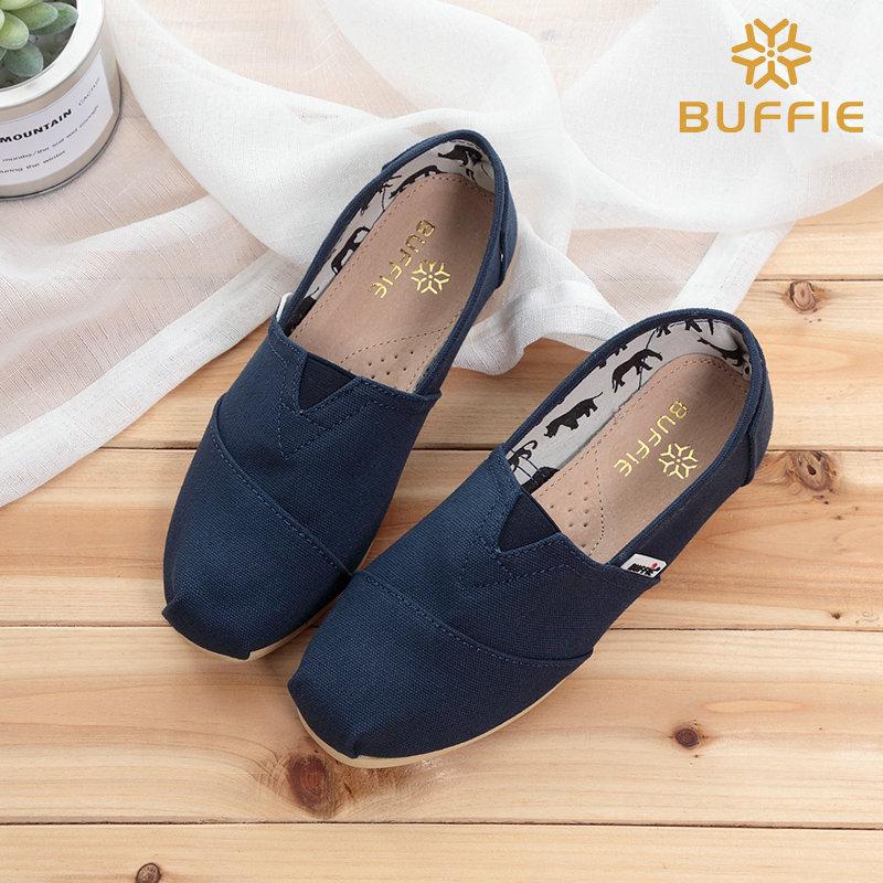 Free shipping, flat-soled cloth shoes are comfortable and casual, solid color canvas surface, low-top square head, light, wear-resistant and non-sl