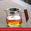 Tepelně odolná skleněná konvice Gongdao s tlustou dřevěnou rukojetí, nálevník, konvice na čaj v šálku, sítko na čaj, integrovaná sada, bar na konvici